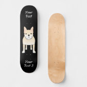 Cute Dog. Bleke Cream French Bulldog. Persoonlijk Skateboard (Voorkant)