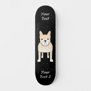 Cute Dog. Bleke Cream French Bulldog. Persoonlijk Skateboard