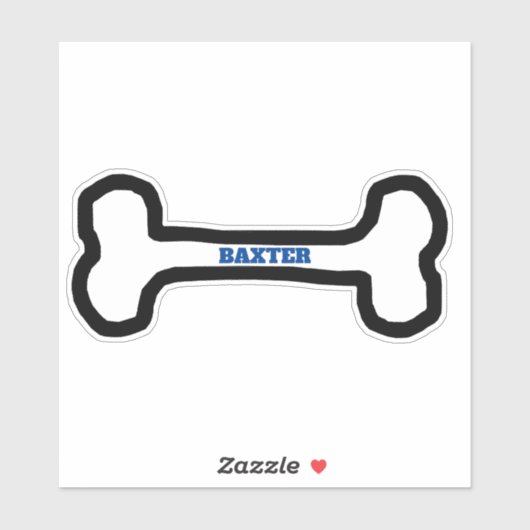 Cute Dog Bone Sticker (Vel)