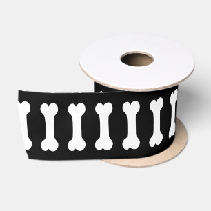 Cute Dog Botten voor Hondenliefhebbers BLACK V07 Satijnen Lint