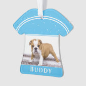 Cute Dog Bulldog Puppy Photo met kerstmis Ornament (voorkant)
