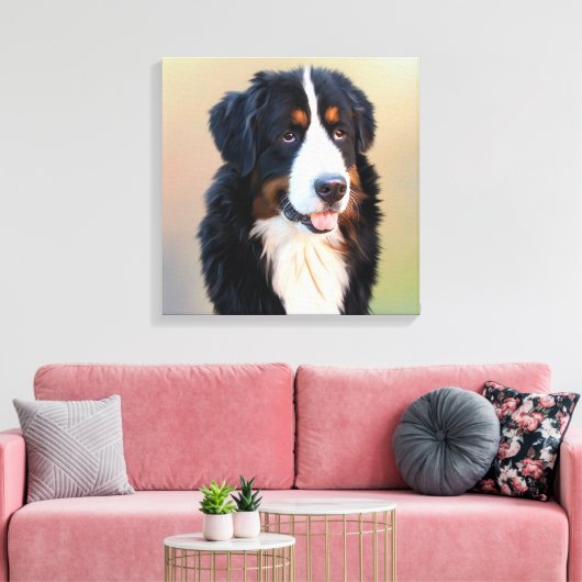 Cute Dog Canvas Afdruk (Insitu (Woonkamer))