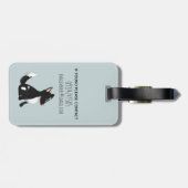 Cute Dog Cartoon met Flowers Kinder Bagagelabel (Achterkant horizontaal)