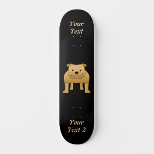 Cute Dog Cartoon. Red Bulldog. Persoonlijk Skateboard