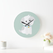 Cute Dog Cartoon Tekening Grote Klok (Huis)