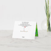 Cute Dog, Cat and Mouse Kerstmis Wenskaart Feestdagen Kaart (Achterkant)