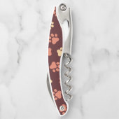 Cute Dog & Cat Paws Pattern, Pet Lovers Gift Kurkentrekker (Achterkant)