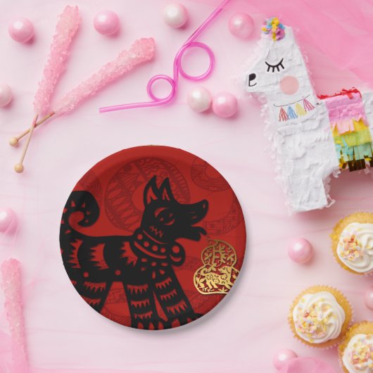 Cute Dog Chinese Year Zodiac Birthday Paper Bord (Feest)