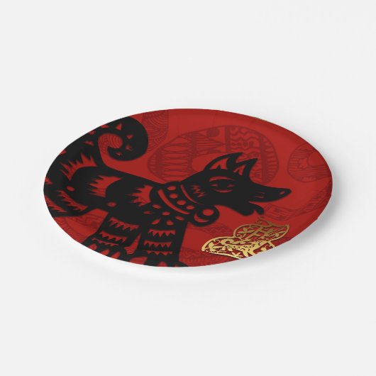 Cute Dog Chinese Year Zodiac Birthday Paper Bord (Gekanteld)