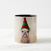 Cute Dog Christmas  Tweekleurige Koffiemok (Center)