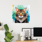 Cute dog close poster (Thuiskantoor)