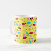 Cute Dog Collar and Bone Design Koffiemok (Voorkant links)