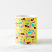 Cute Dog Collar and Bone Design Koffiemok (Center)