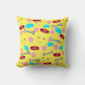 Cute Dog Collar and Bone Design Kussen (Voorkant)