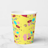 Cute Dog Collar and Bone Design Papieren Bekers (Links)