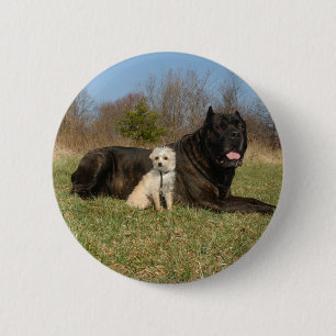 Cute Dog Couple Ronde Button 5,7 Cm
