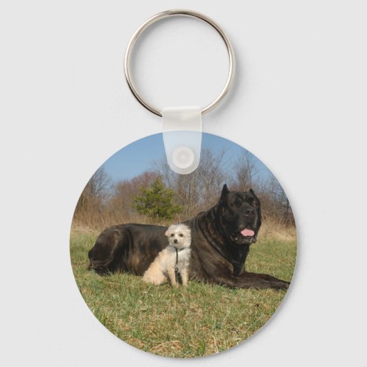 Cute Dog Couple Sleutelhanger (Voorkant)