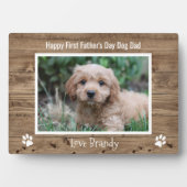Cute Dog Dad First Fathers Day Fotoplaat (voorkant)