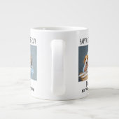Cute Dog Dad Pet Photo Happy Fathers Day Grote Koffiekop (Achterkant)