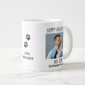 Cute Dog Dad Pet Photo Happy Fathers Day Grote Koffiekop (Voorkant rechts)