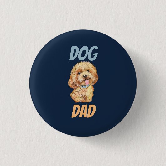 Cute Dog Dad Ronde Button 3,2 Cm (Voorkant)