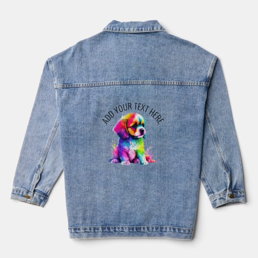 Cute Dog Denim Jacket (Achterkant)