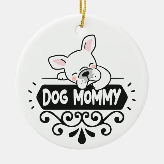 Cute Dog dierenvrienden huisdieren Keramisch Ornament (Voorkant)