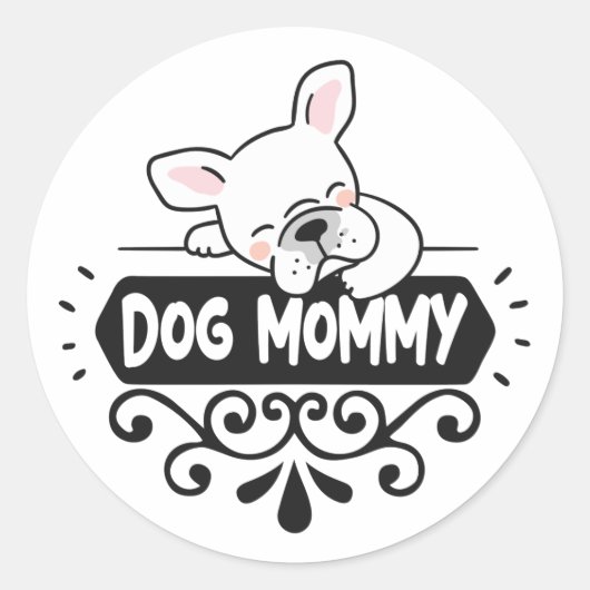 Cute Dog dierenvrienden huisdieren Ronde Sticker (Voorkant)