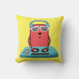 Cute Dog Dj vibing Illustration Kussen