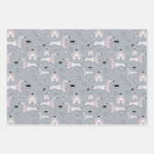 Cute Dog Doghouse Wrapping Paper Set (Voorkant)