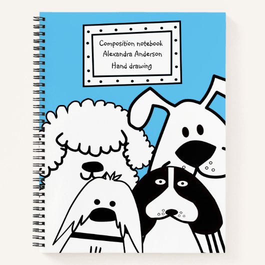 Cute Dog Doodle Notitieboek (Voorkant)