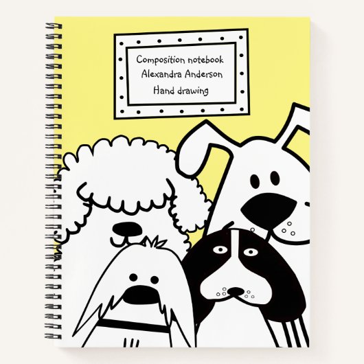 Cute Dog Doodle Notitieboek (Voorkant)