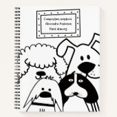 Cute Dog Doodle Notitieboek (Voorkant)