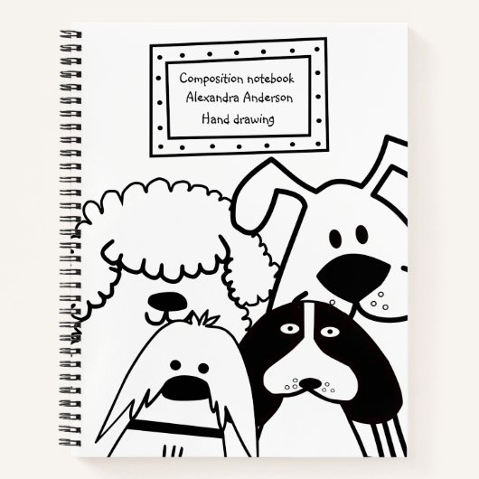 Cute Dog Doodle Notitieboek (Voorkant)