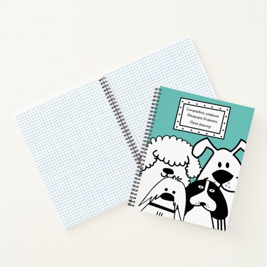 Cute Dog Doodle Notitieboek (Binnen)