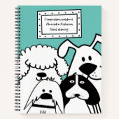 Cute Dog Doodle Notitieboek (Voorkant)