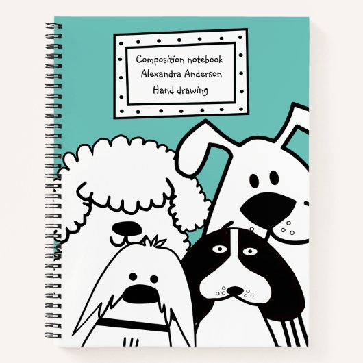 Cute Dog Doodle Notitieboek (Voorkant)