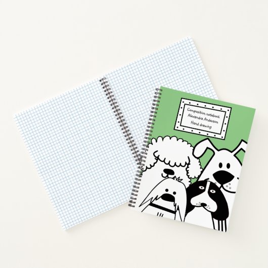 Cute Dog Doodle Notitieboek (Binnen)