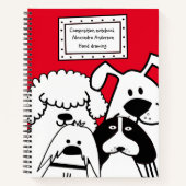 Cute Dog Doodle Notitieboek (Voorkant)
