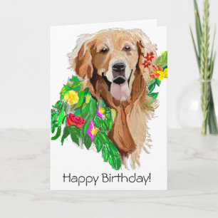 Cute Dog Dreamweaver Golden Retriever Kaart
