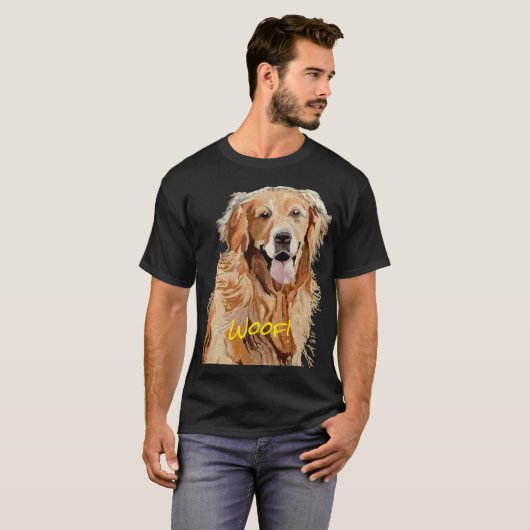 Cute Dog Dreamweaver Golden Retriever T-shirt (Voorkant volledig)