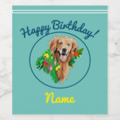 Cute Dog Dreamweaver Golden Retriever Wijn Etiket (Enkel label)