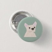 Cute Dog, Dusty Blue Ronde Button 3,2 Cm (Voorkant /achterkant)
