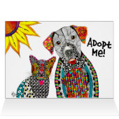 Cute Dog en Cat Adoption Me Wenskaart (Binnen Horizontaal (Boven))