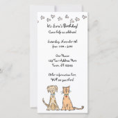 Cute Dog en Cat Birthday Invitation (Voorkant)