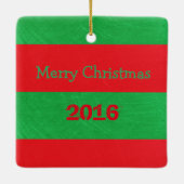 Cute Dog en Eigenaar kerstversiering Keramisch Ornament (Achterkant)