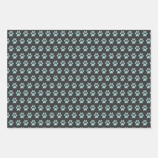 Cute Dog en Paw Prints Draping Paper Set (Voorkant 3)