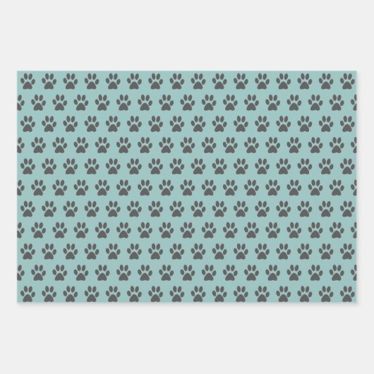 Cute Dog en Paw Prints Draping Paper Set (Voorkant 2)