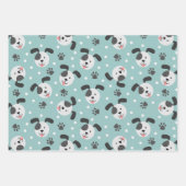 Cute Dog en Paw Prints Draping Paper Set (Voorkant)