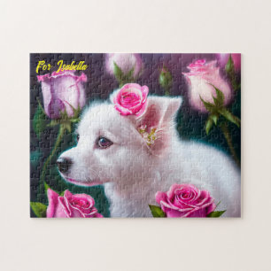 Cute Dog en Roos Collectie Legpuzzel